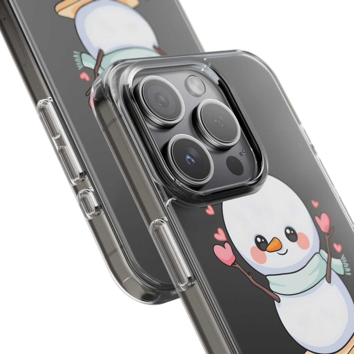 Kawaii Snowman Phone Case, Cute Winter Cheer