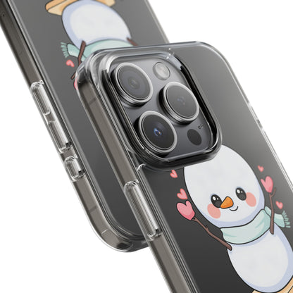 Kawaii Snowman Phone Case, Cute Winter Cheer