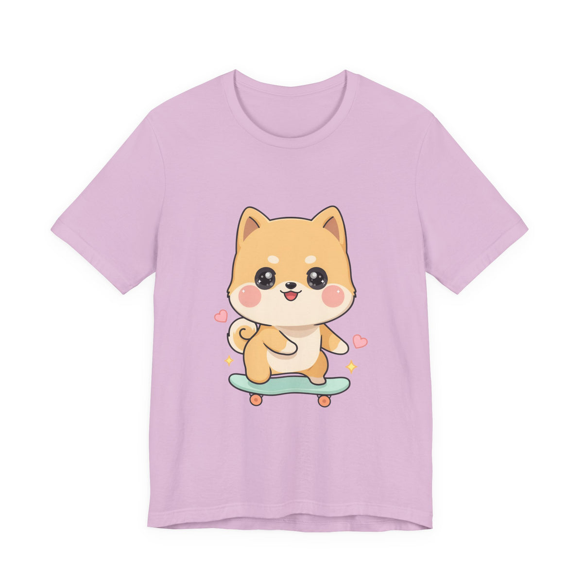 Kawaii Shiba Inu Skateboarder Tee for Dog Lovers