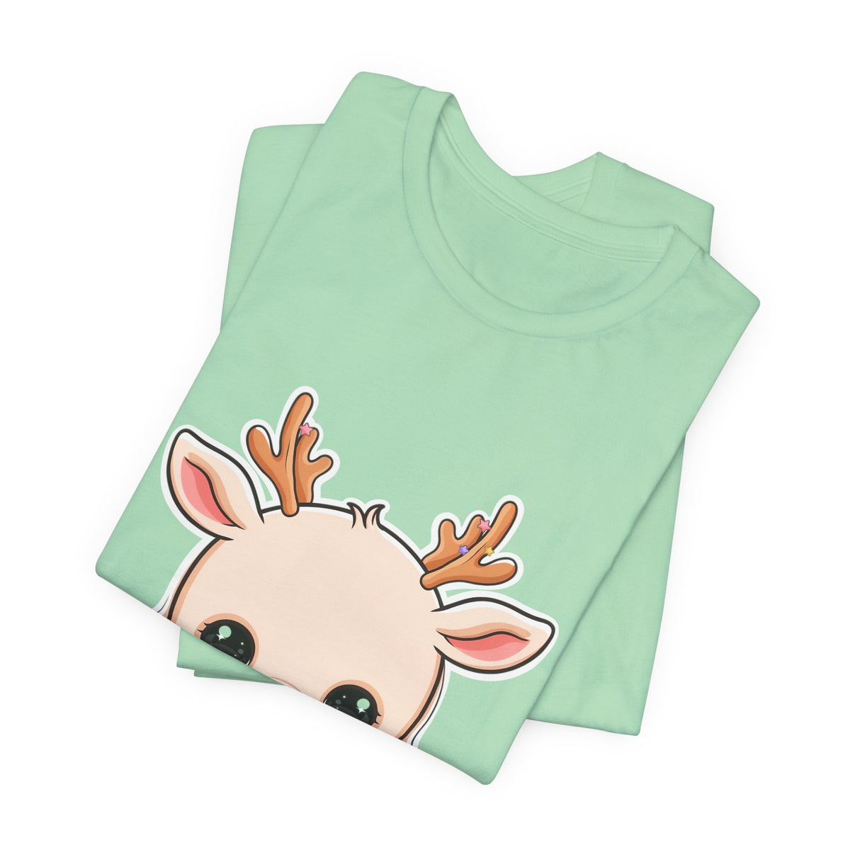 Kawaii Reindeer T-Shirt for Cozy Holiday Errands