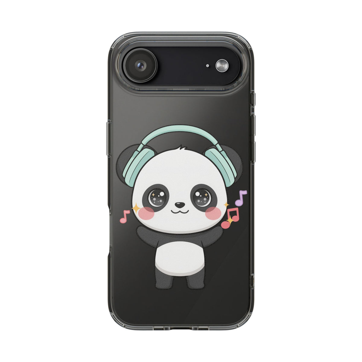 Kawaii Panda Phone Case with Headphones