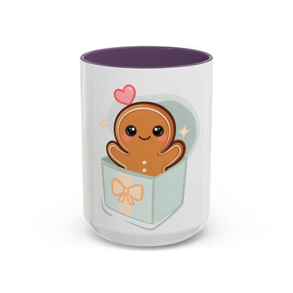Gingerbread Gift Mug, Cute Holiday Accent Coffee Mug