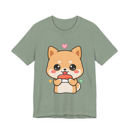 Kawaii Shiba Inu Sushi T-Shirt for Cute Food Lovers