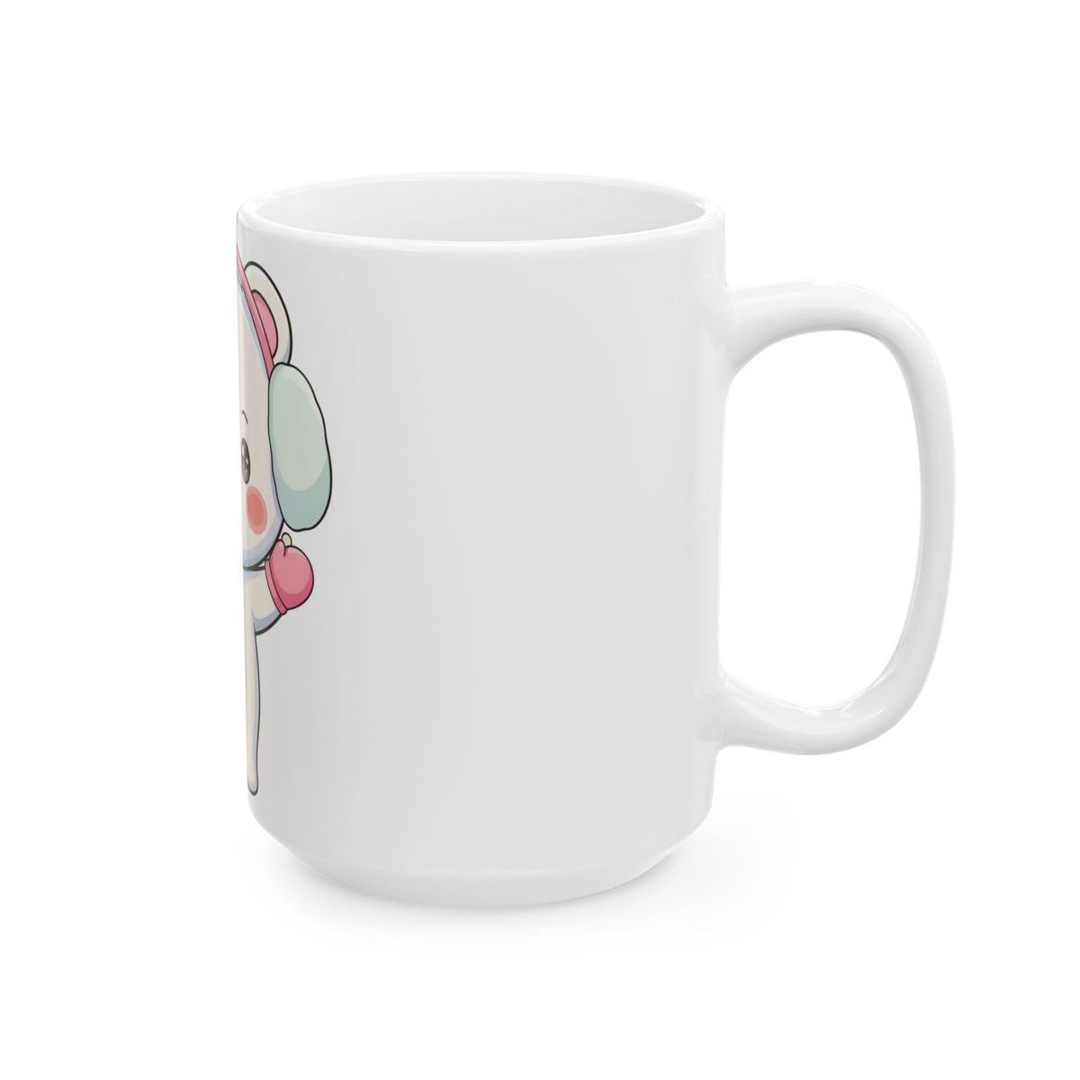 Kawaii Polar Bear Mug, Cute Winter Gift for Bear Lovers