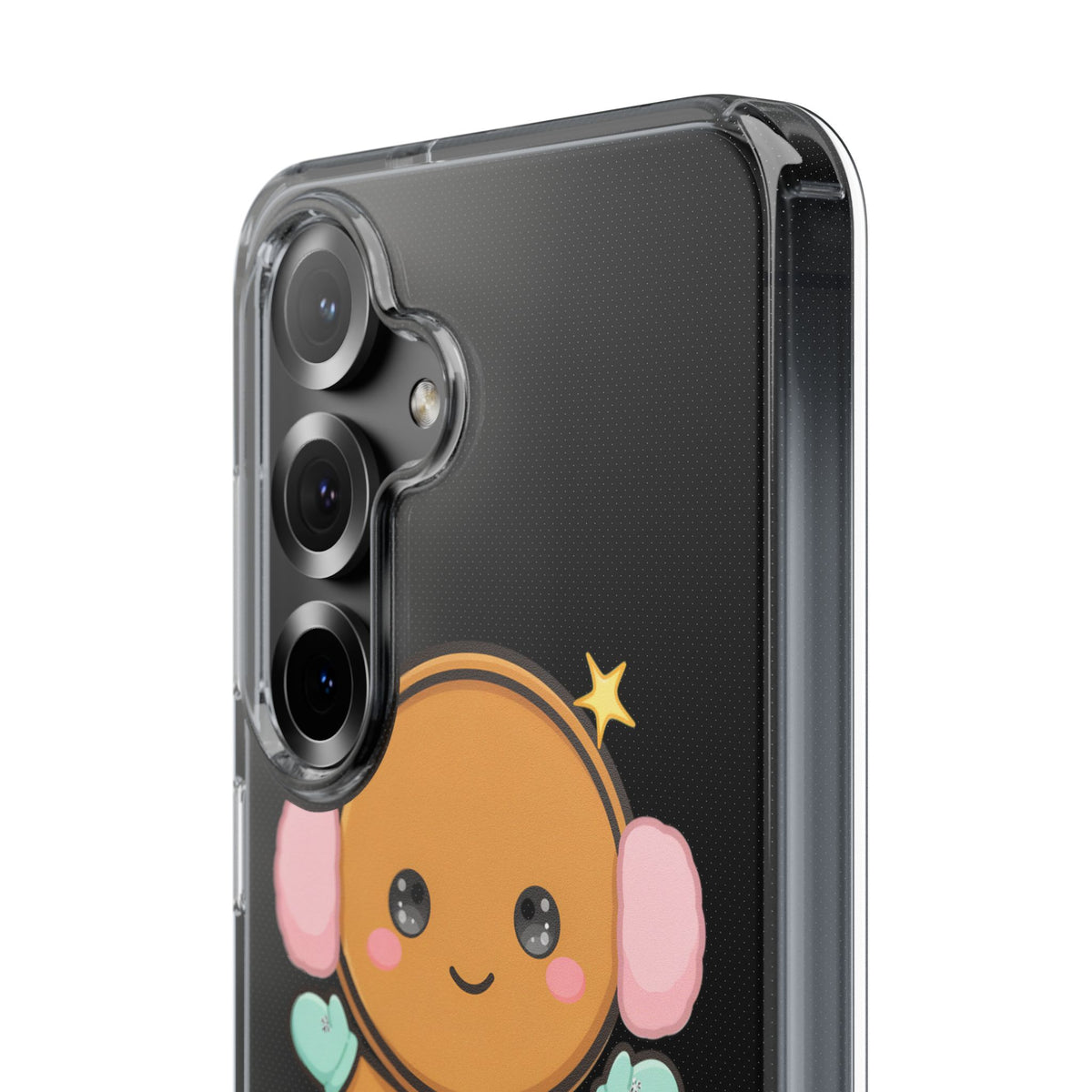 Kawaii Gingerbread Phone Case, Cute Winter Character