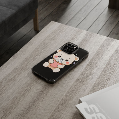 Kawaii Polar Bear Phone Case with Hot Cocoa
