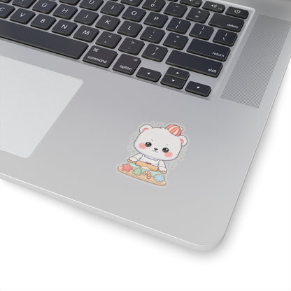 Christmas Baking Polar Bear Sticker for Holiday Cheer