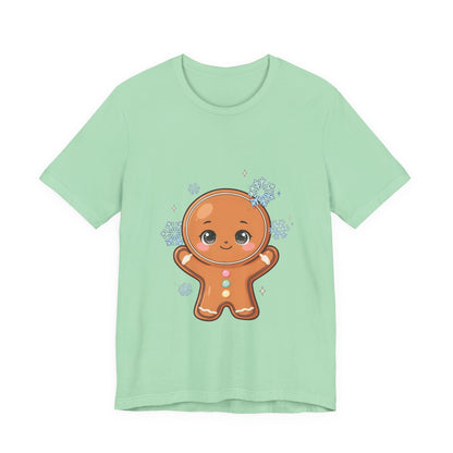 Kawaii Gingerbread Man T-Shirt for a Cozy Christmas Mood