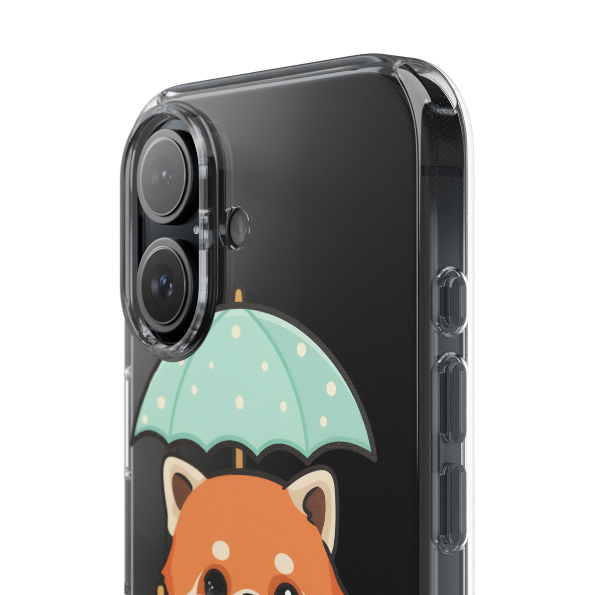 Kawaii Red Panda Clear Impact-Resistant Case
