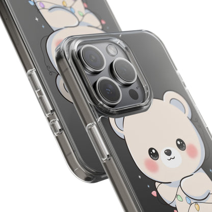 Kawaii Polar Bear Phone Case with Fairy Lights