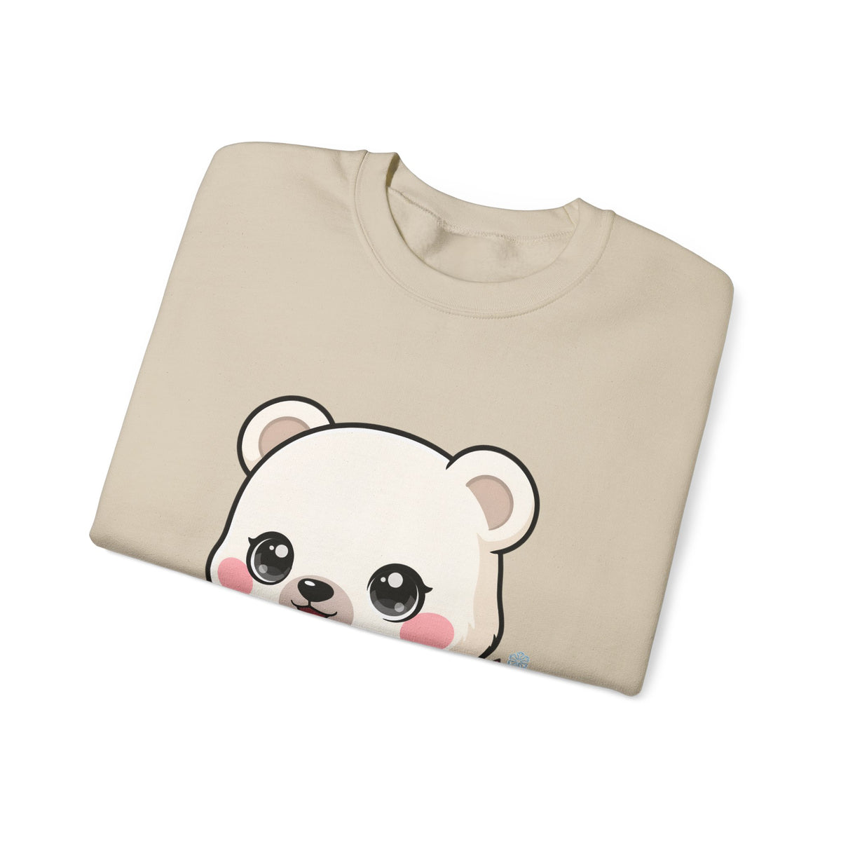 Cute Polar Bear Sweatshirt, Kawaii Ice Skating Cub