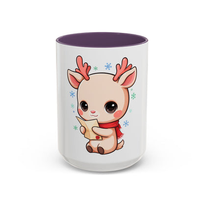 Christmas Reindeer Accent Coffee Mug for Cozy Holiday Mornings