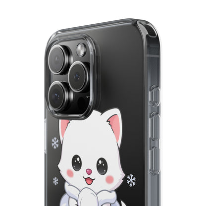 Kawaii Arctic Fox Phone Case, Cute Snow Day Gift
