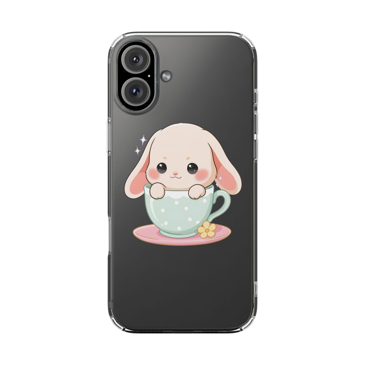 Kawaii Bunny Phone Case, Cute Teacup Rabbit