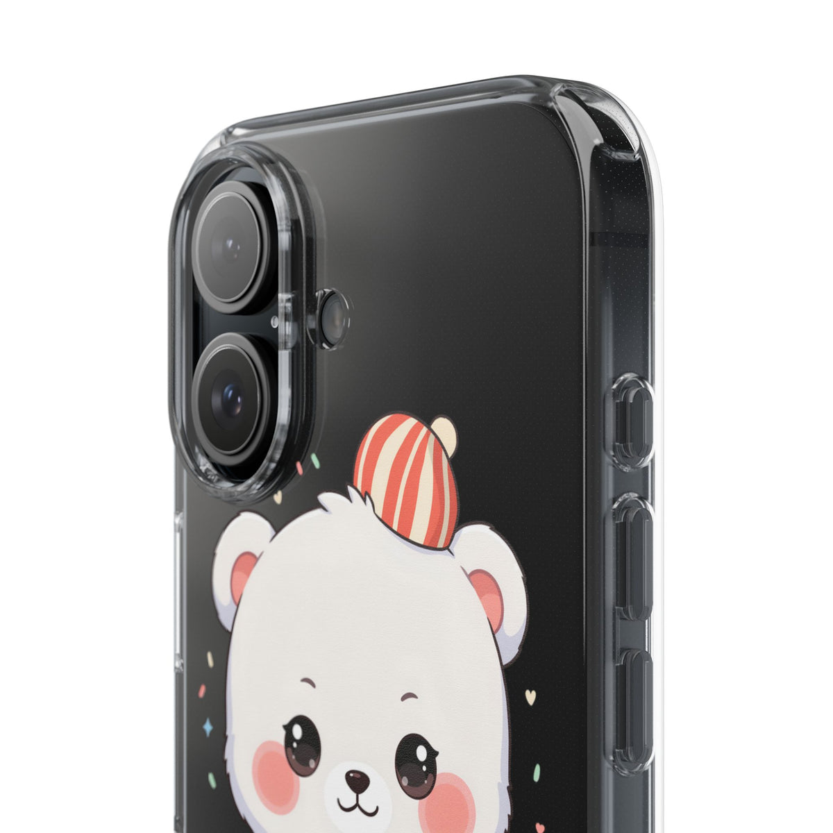 Christmas Bear Cookie Baking Clear Phone Case