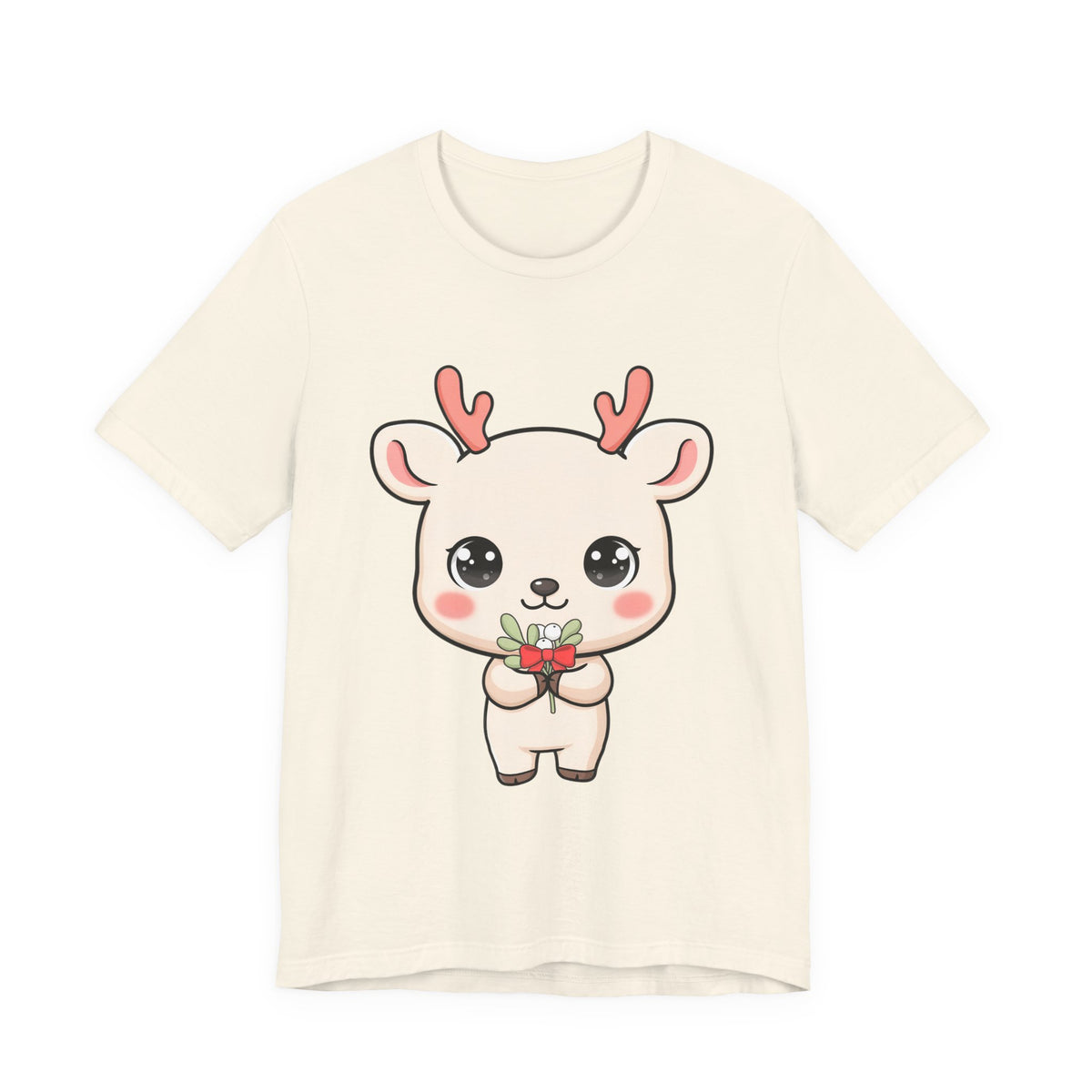 Kawaii Reindeer Christmas T-Shirt for Holiday Cheer