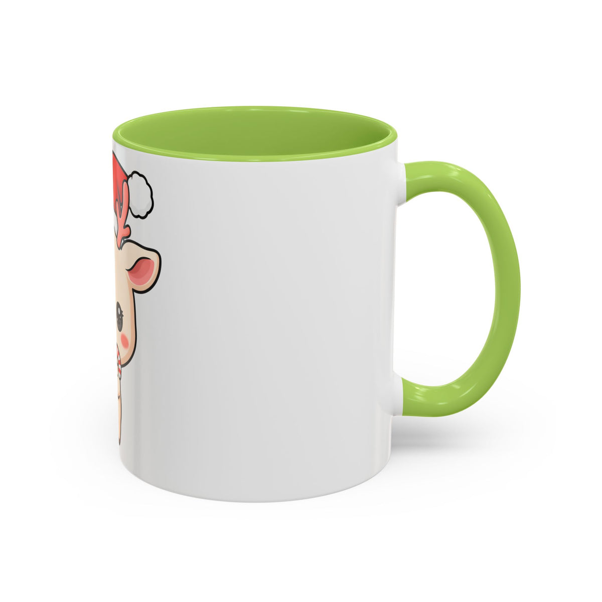 Kawaii Reindeer Christmas Accent Coffee Mug