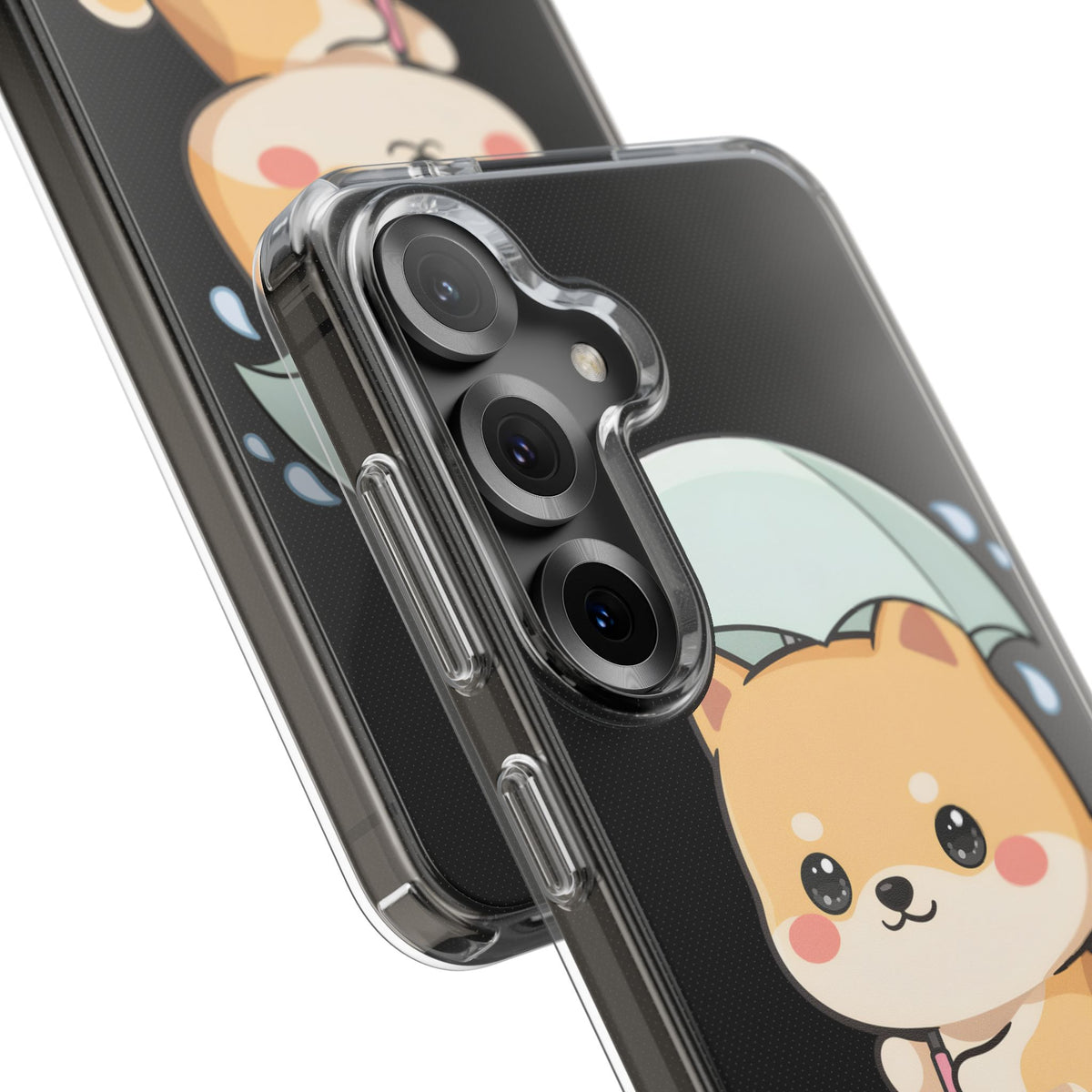 Shiba Inu Phone Case, Kawaii Rainy Day Pup
