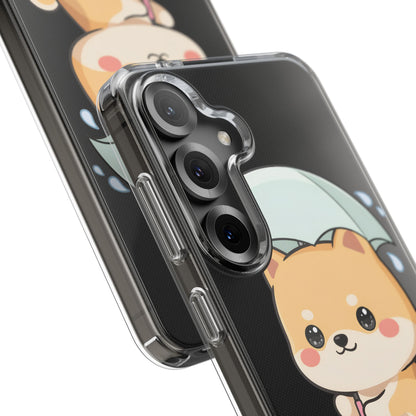 Shiba Inu Phone Case, Kawaii Rainy Day Pup