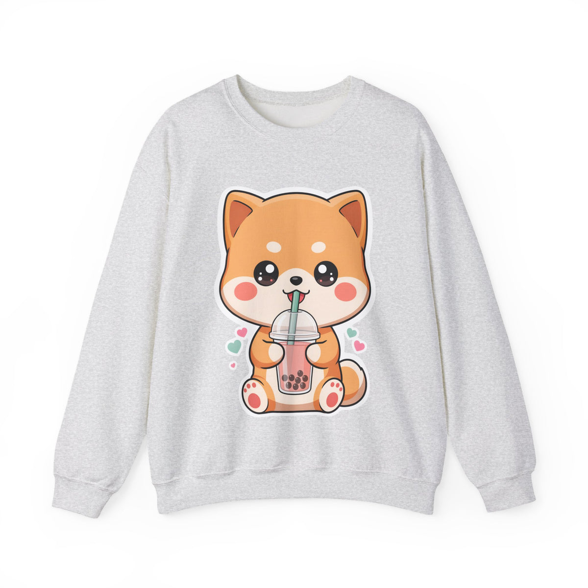 Kawaii Shiba Inu Bubble Tea Sweatshirt, Cute Dog Gift