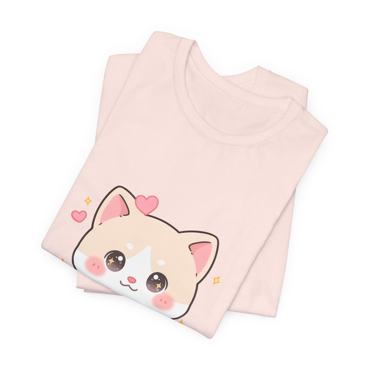 Kawaii Reading Cat T-Shirt for Book Lovers