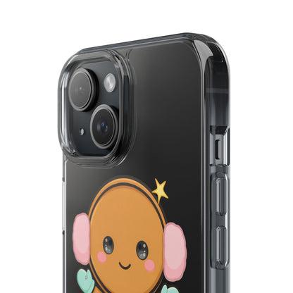 Kawaii Gingerbread Phone Case, Cute Winter Character