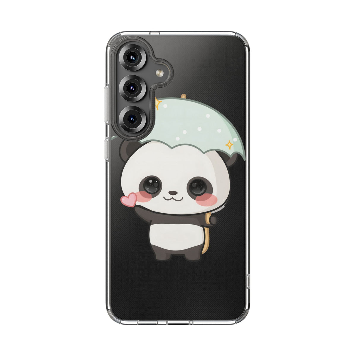 Kawaii Panda Clear Impact-Resistant Phone Case