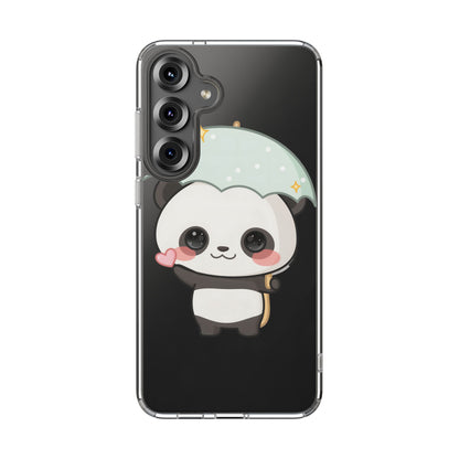 Kawaii Panda Clear Impact-Resistant Phone Case