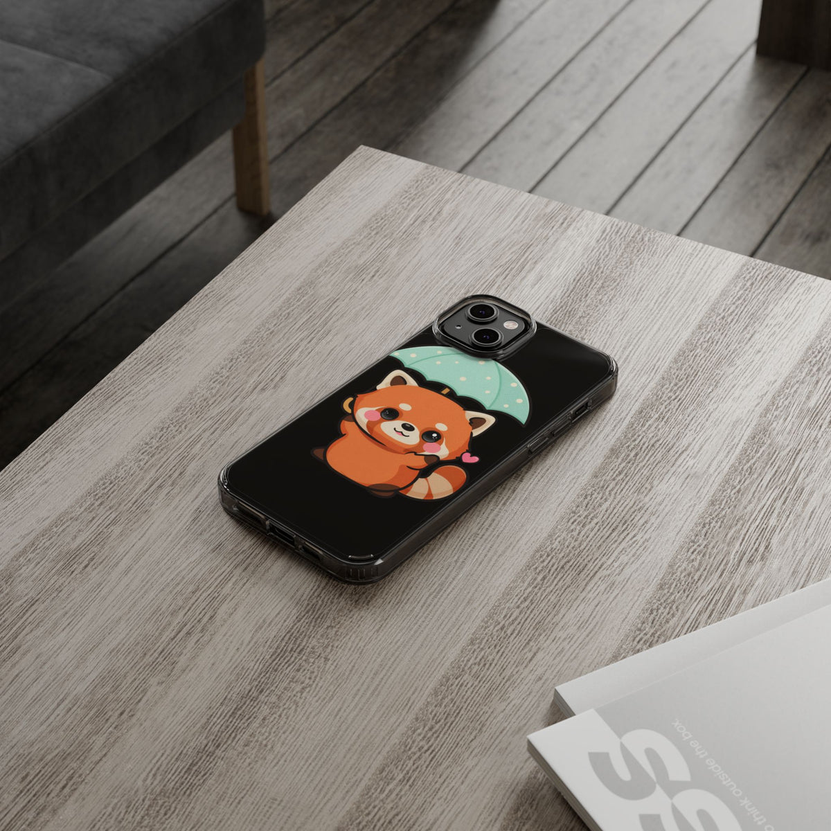 Kawaii Red Panda Clear Impact-Resistant Case
