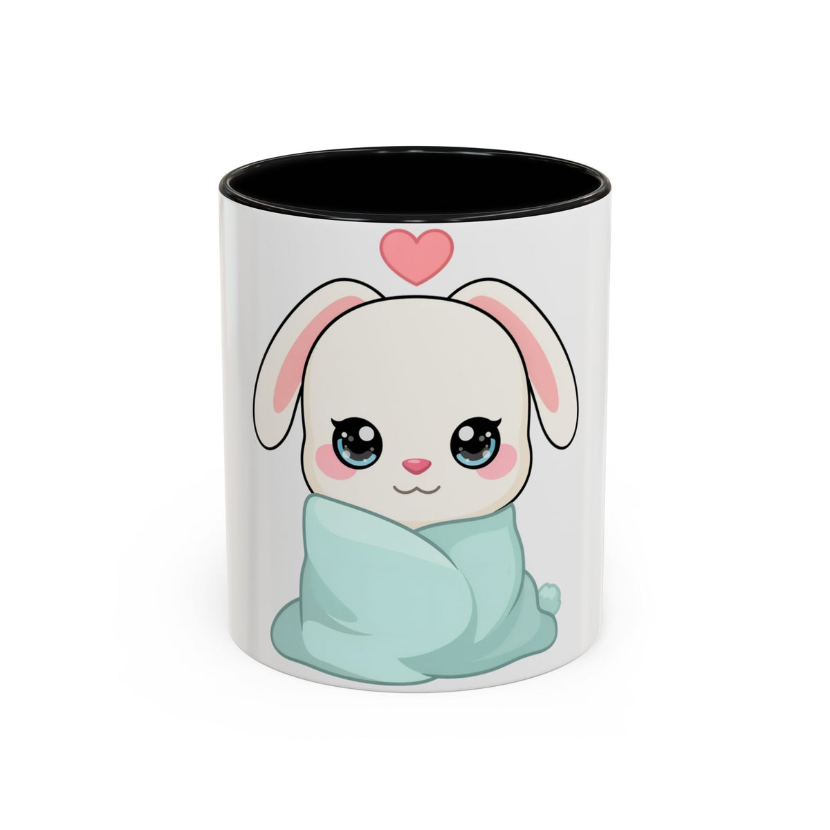 Kawaii Bunny Accent Coffee Mug for Cozy Moments