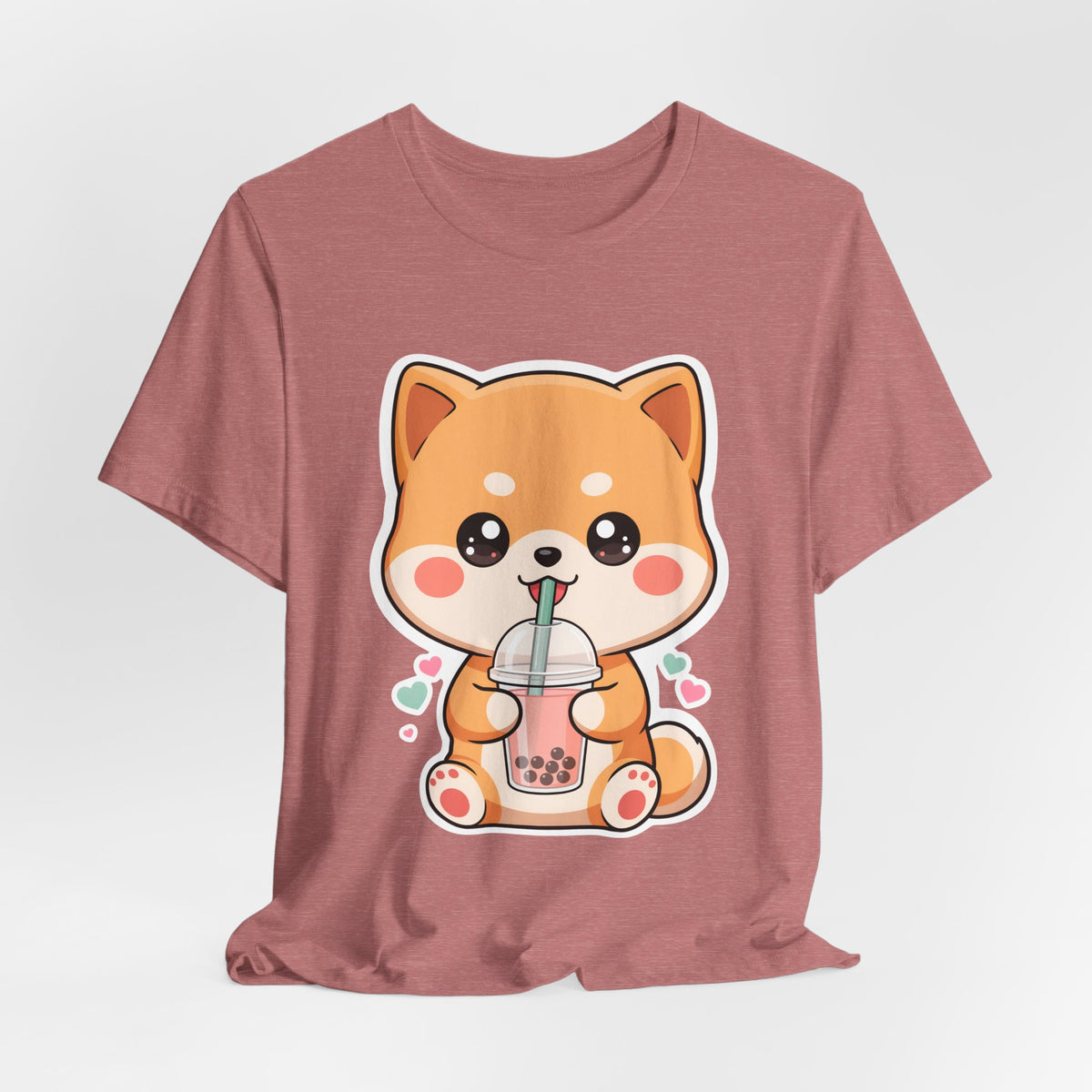 Kawaii Shiba Bubble Tea T-Shirt for Boba Lovers