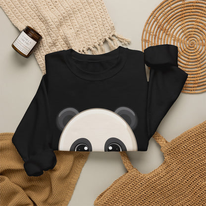 Kawaii Panda Donut Sweatshirt, Cute Chibi Crewneck