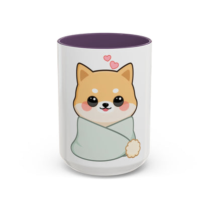 Kawaii Shiba Inu Accent Coffee Mug for Cozy Moments