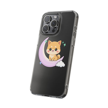 Kawaii Shiba Inu Phone Case – Crescent Moon Cutie