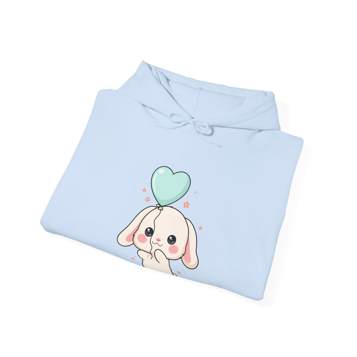 Kawaii Bunny Hoodie, Cute Balloon Rabbit Sweatshirt