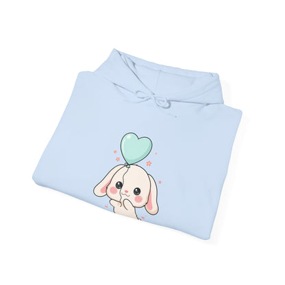Kawaii Bunny Hoodie, Cute Balloon Rabbit Sweatshirt