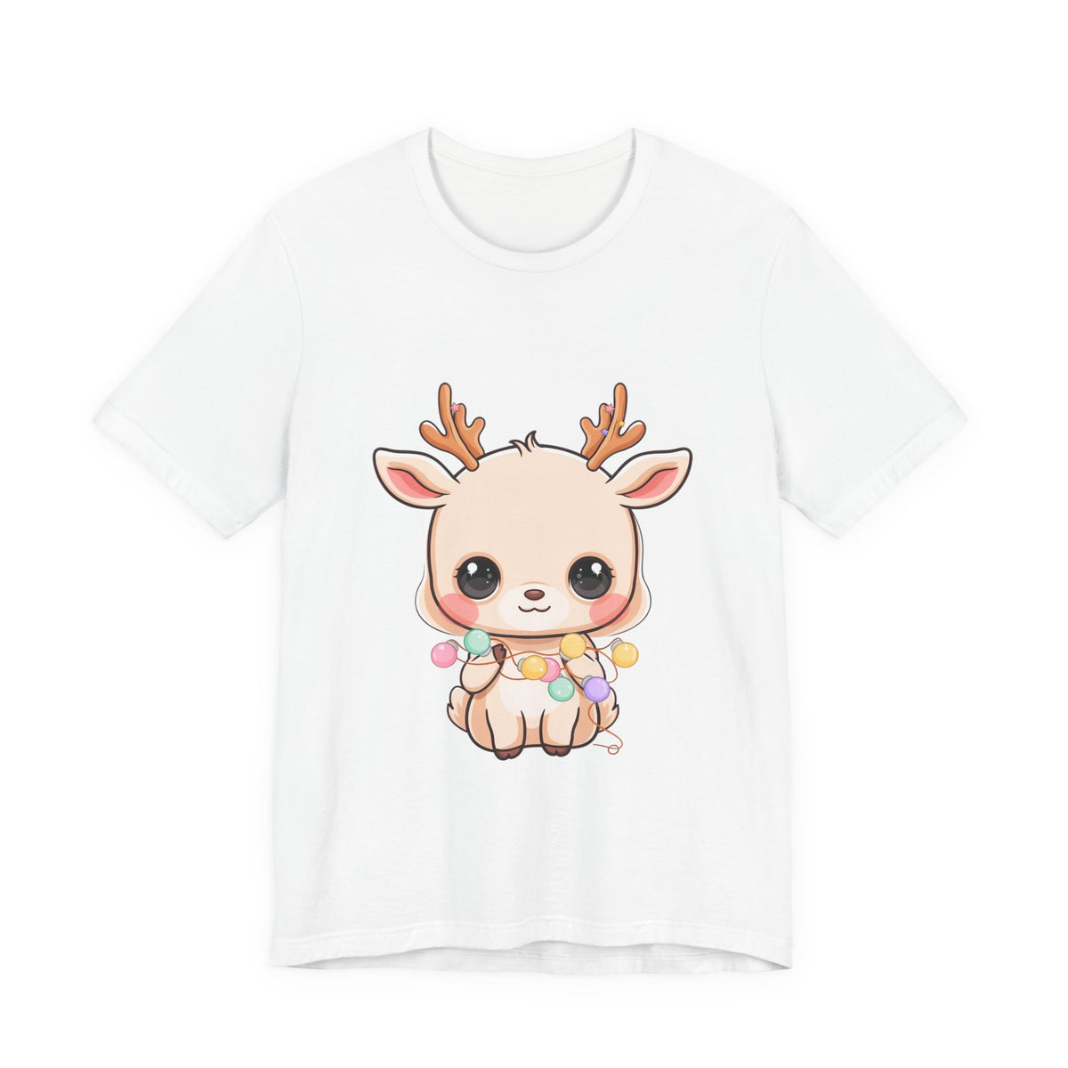 Kawaii Reindeer T-Shirt for Cozy Holiday Errands