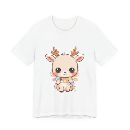 Kawaii Reindeer T-Shirt for Cozy Holiday Errands