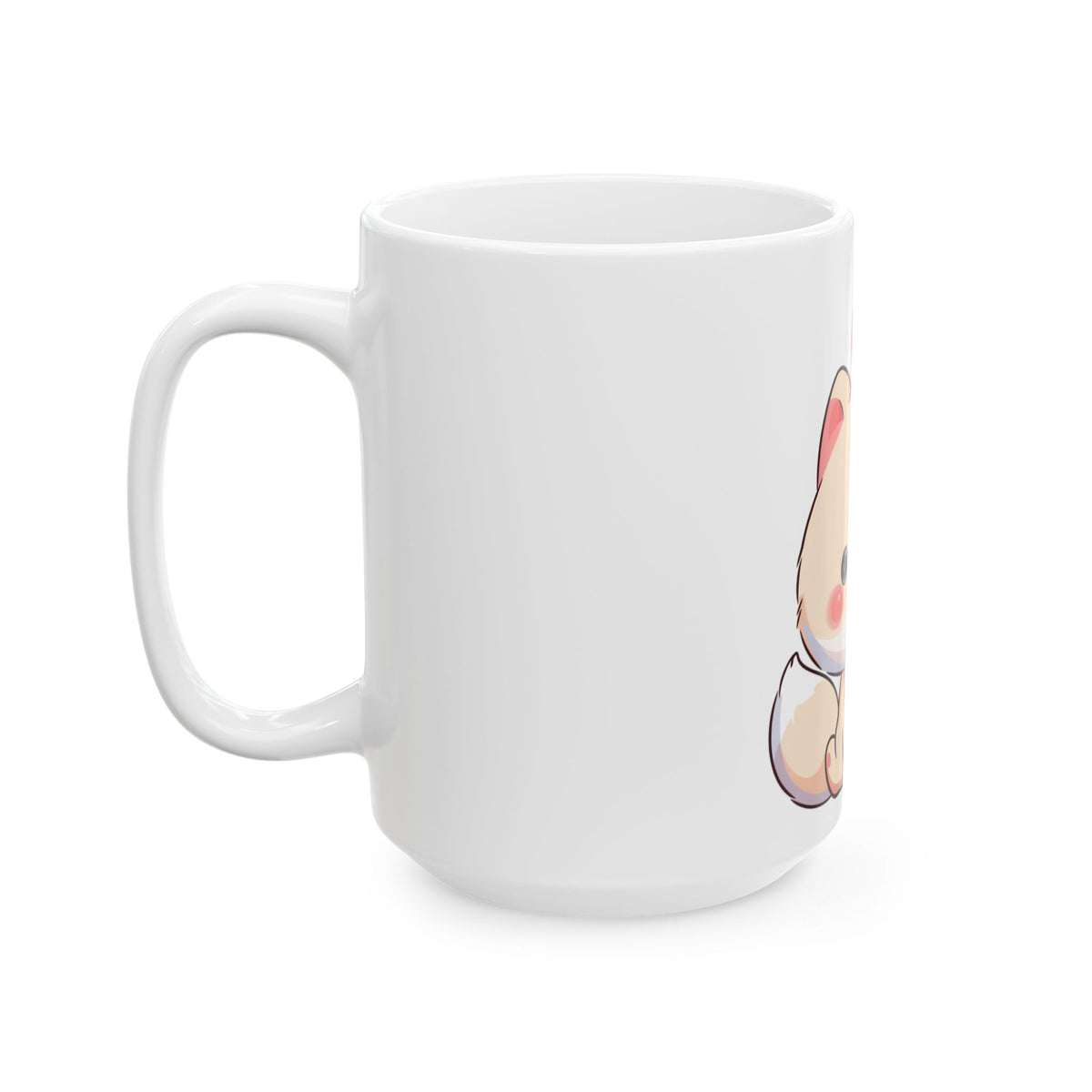 Kawaii Arctic Fox Christmas Mug for Cute Holiday Sips