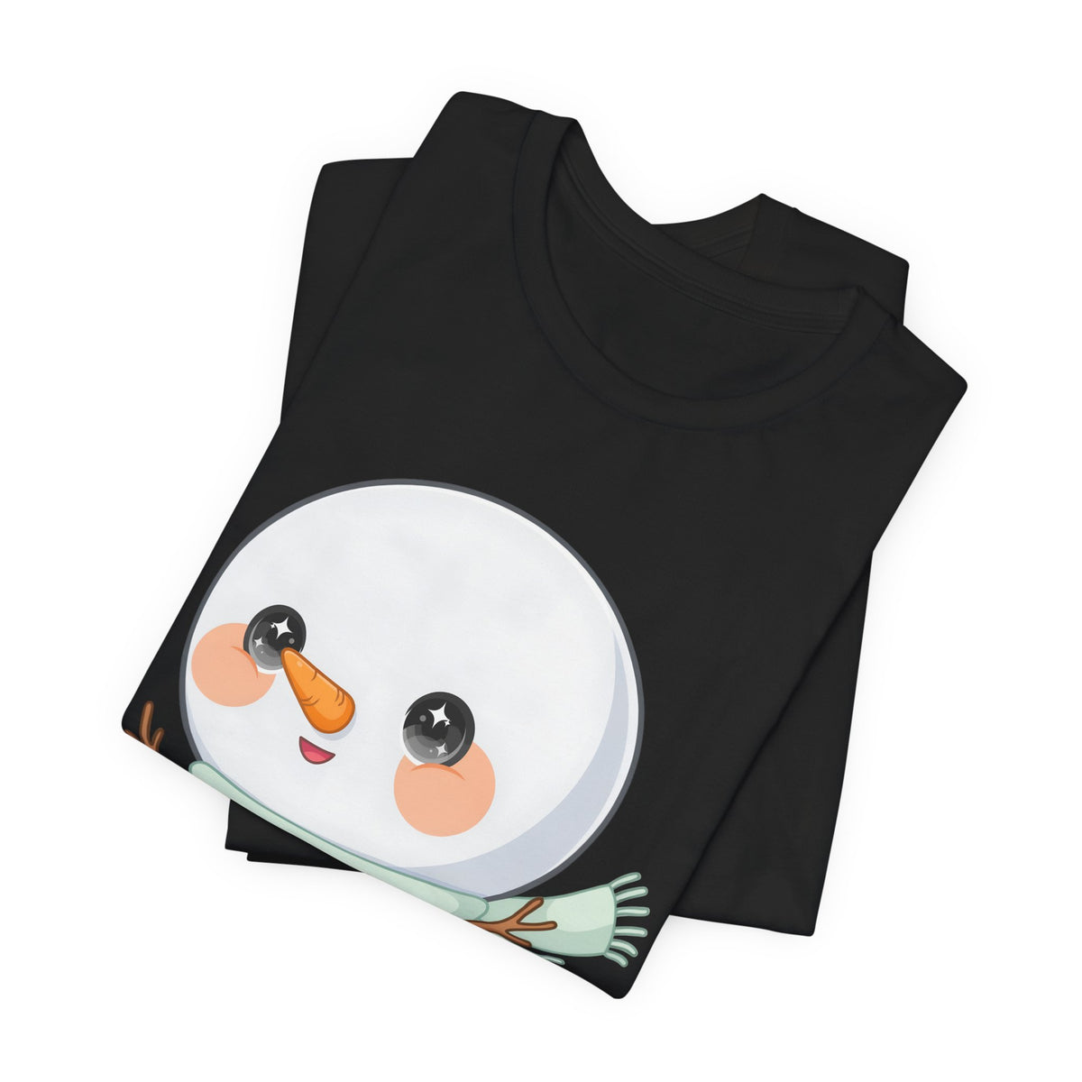 Cute Snowman T-Shirt, Kawaii Ice Skating Holiday Gift