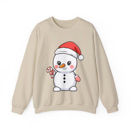 Kawaii Snowman Christmas Sweatshirt, Cute Holiday Gift