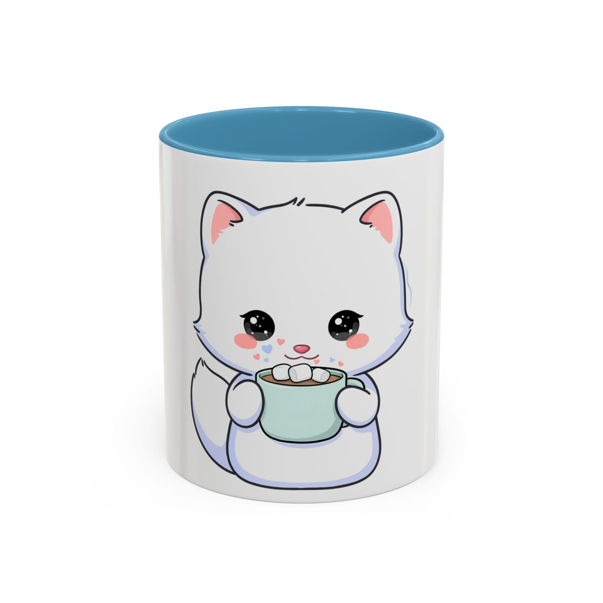 Kawaii Arctic Fox Mug – Cute Cocoa Lover Accent Coffee Mug