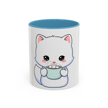 Kawaii Arctic Fox Mug – Cute Cocoa Lover Accent Coffee Mug