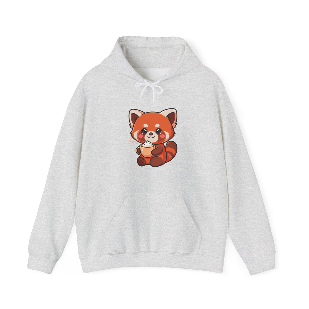 Red Panda Latte Hoodie – Cute Kawaii Coffee Sweatshirt
