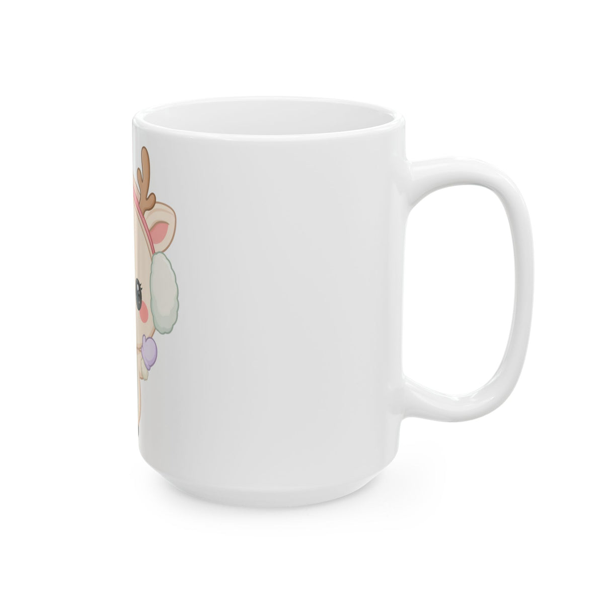Kawaii Reindeer Mug for Cozy Winter Coffee Moments