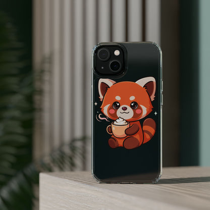 Kawaii Red Panda Phone Case with Latte