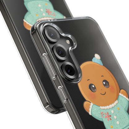 Kawaii Gingerbread Phone Case, Cute Christmas Sweater Cookie