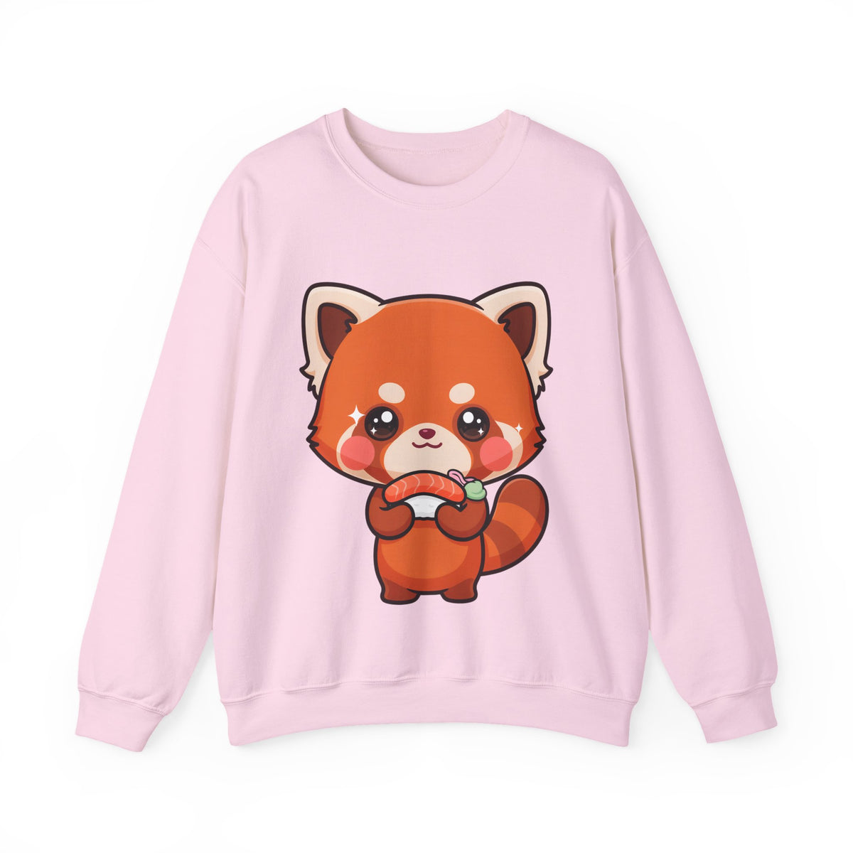 Red Panda Sushi Sweatshirt, Cute Kawaii Crewneck