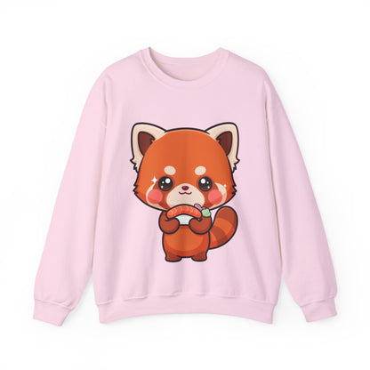 Red Panda Sushi Sweatshirt, Cute Kawaii Crewneck
