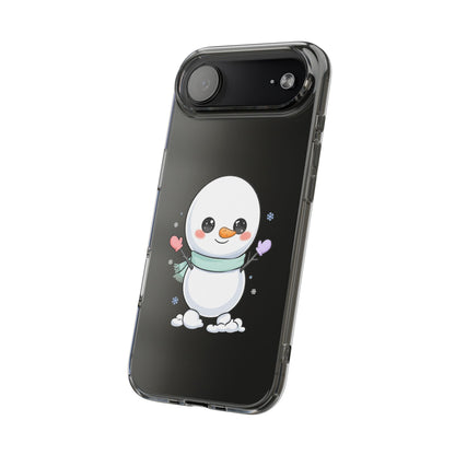 Kawaii Snowman Clear Impact-Resistant Case